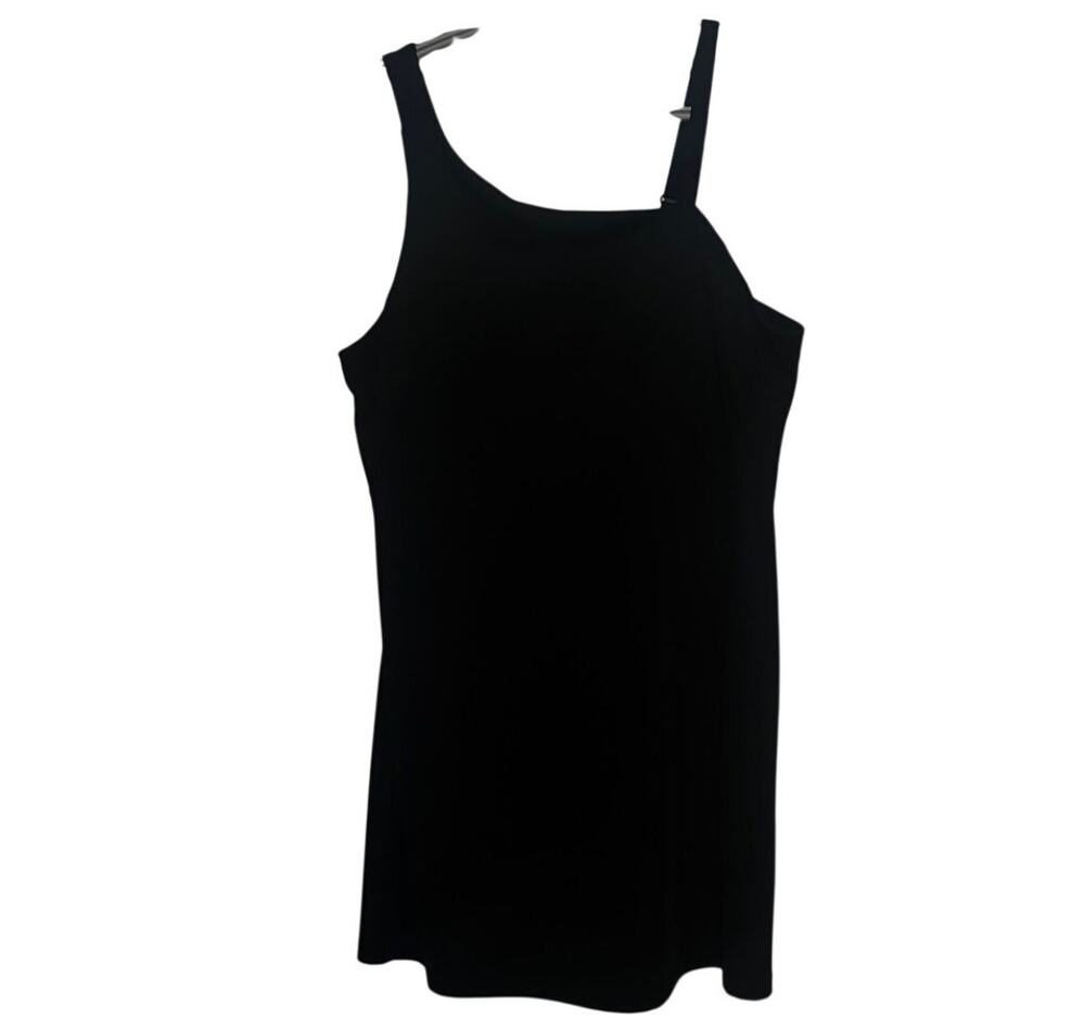 Avia Women's Black One Shoulder Asymmetrical‎ Mini Dress Padded Bra Size L